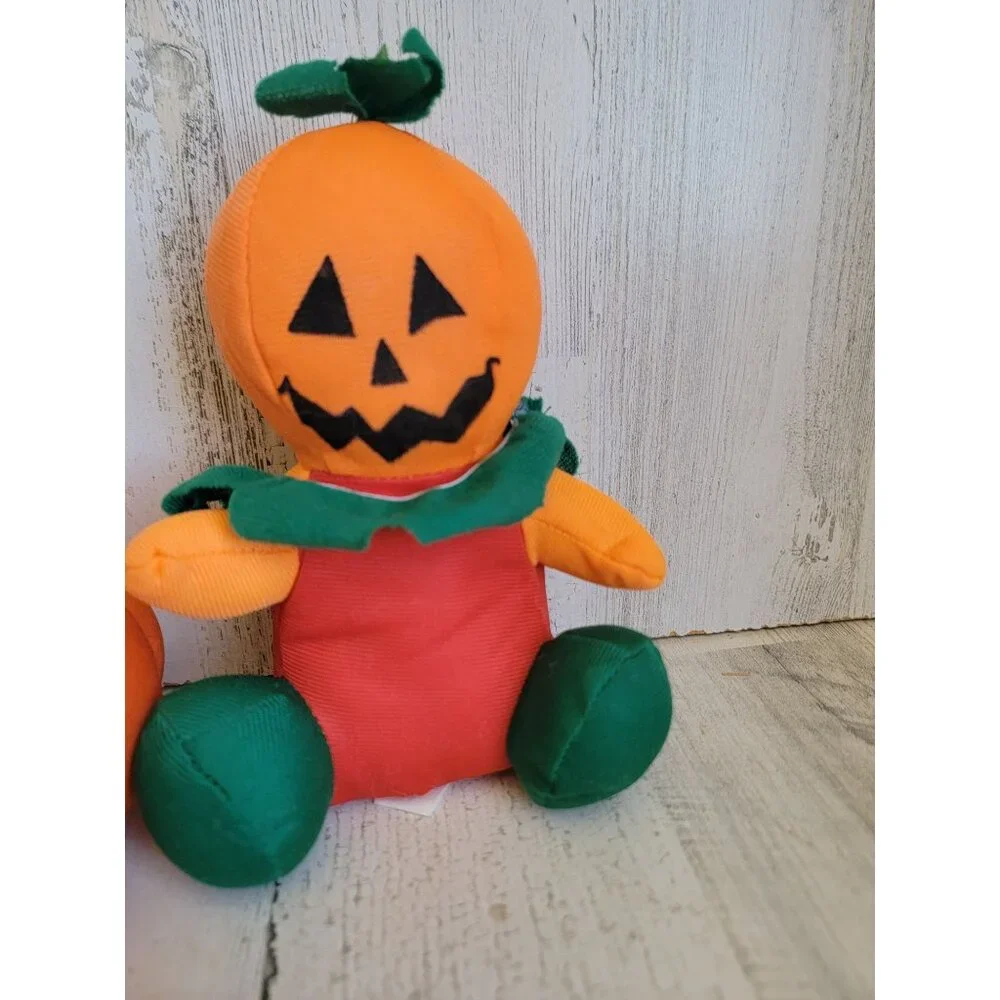 Vintage plush Halloween‎ jack o'lantern man set Unique home decor